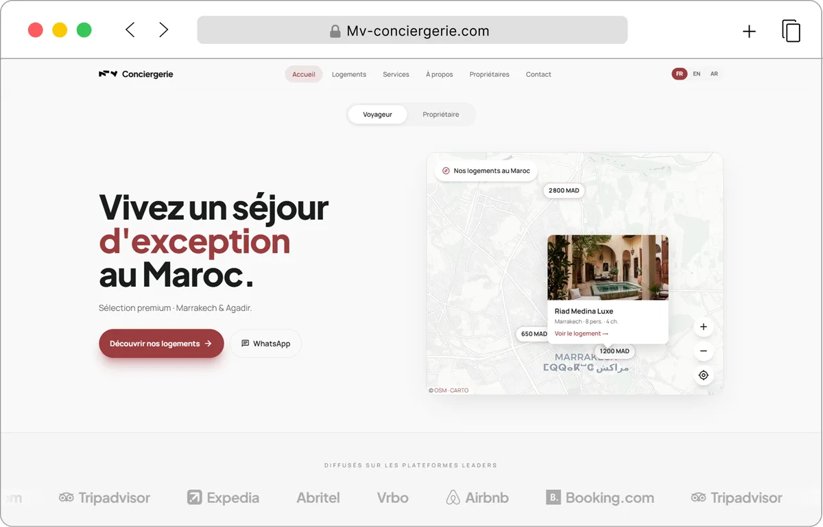 MV Conciergerie — conciergerie premium à Marrakech et Agadir
