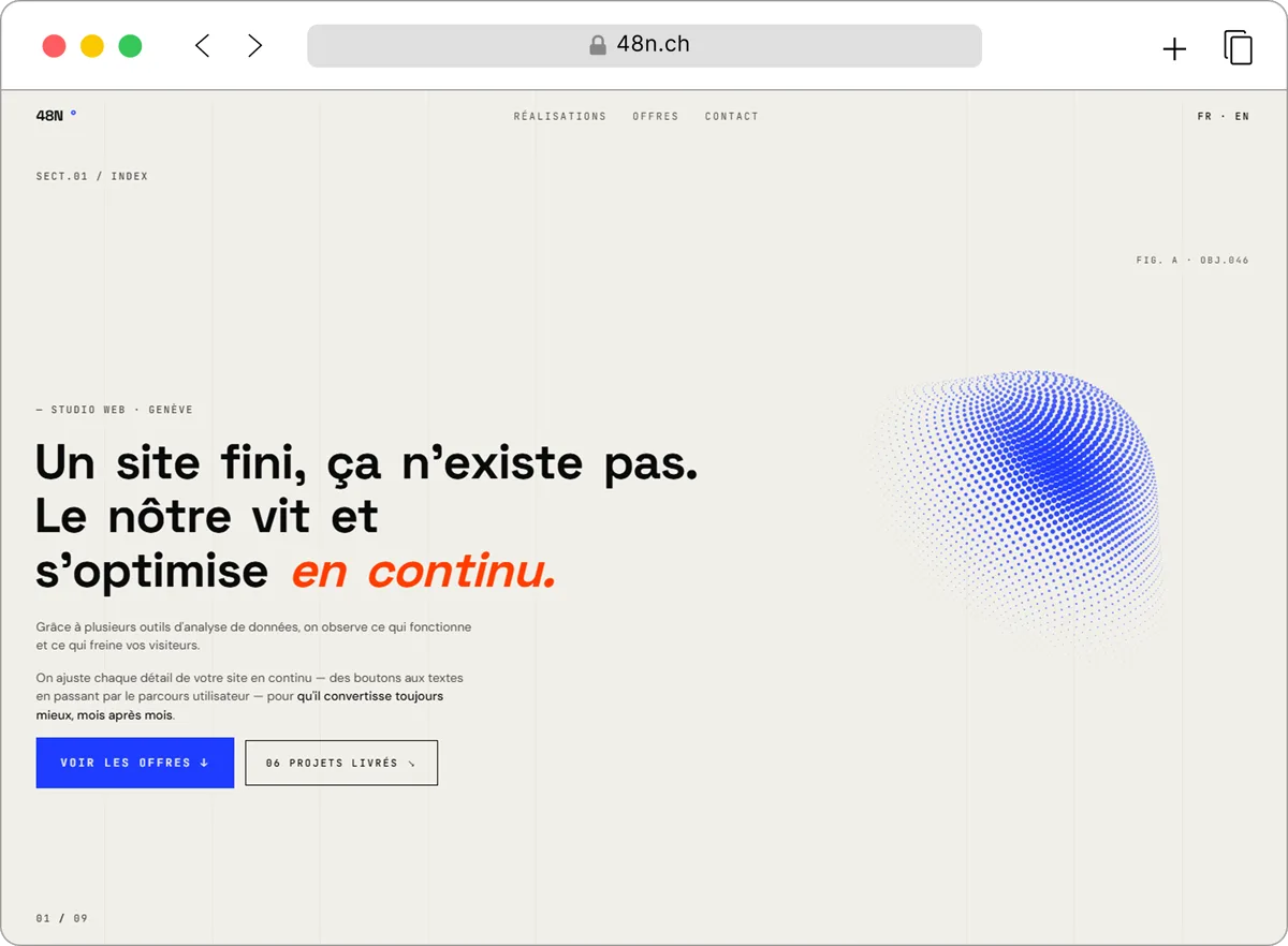 48N° — ce site, studio web éditorial