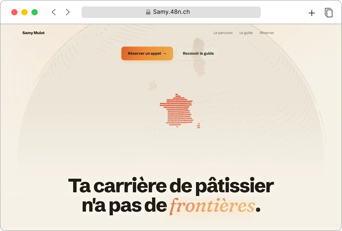 Samy Mulot — coach pâtissier pour carrières à l'étranger